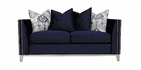 Διθέσιος καναπές χειροποίητος μπλε (2592)